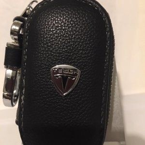 Multi Brand Tesla Leather Black Key Cover #714